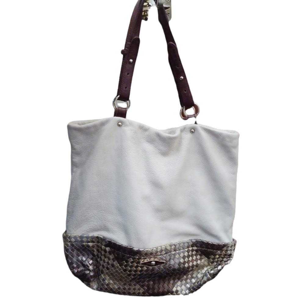 Elliott Lucca Ivory Leather Bag